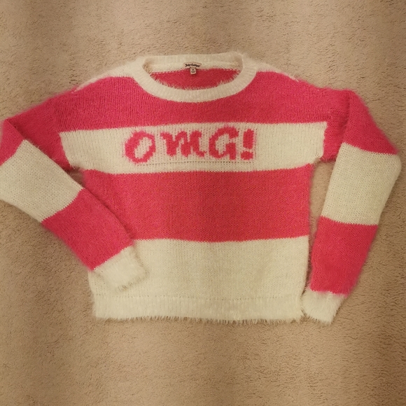 2/40 Juicy Couture OMG sweater size girls medium - Picture 1 of 7
